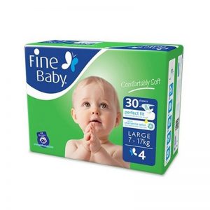 Fine Baby Diaper Fine Baby Super Dry Green - Large 30'S