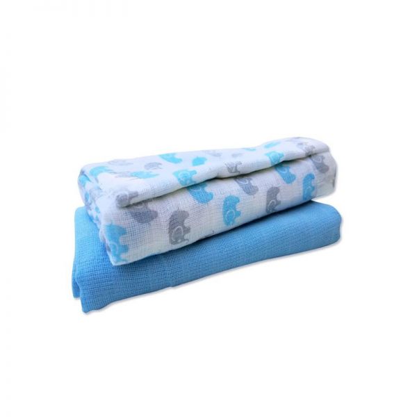Home N Baby Muslim Cloth Blue Elephant Pack Of 2