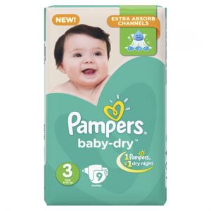 Pampers Baby-Dry Size 3 (6-10kg) 9 Counts