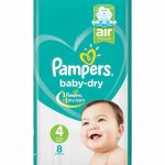 Pampers Baby-Dry Size 4 (9-18 KG) 8 Counts