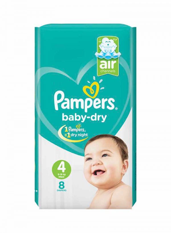 Pampers Baby-Dry Size 4 (9-18 KG) 8 Counts