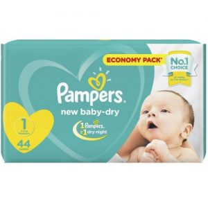 Pampers New Baby-Dry Size 1 (2-5 KG) 44 Counts