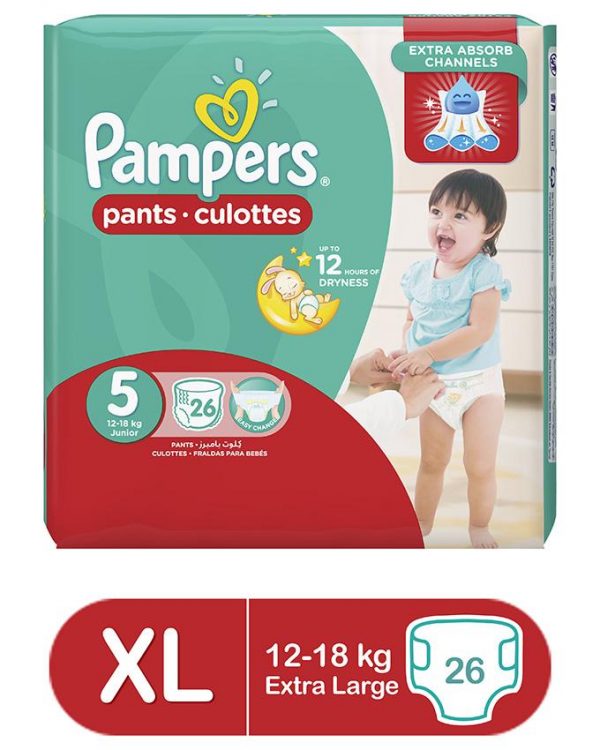 Pampers Pants Diapers Size 5 (12-18KG) 26 Count