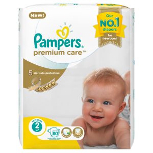 Pampers Premium Care Newborn Size 2 (3-8 KG Mini) 80 Counts