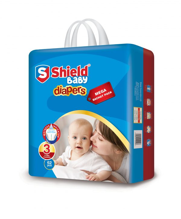 Shield Diaper Mega Bachat Medium 62'S