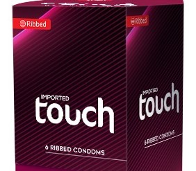 Touch Ribbed Condoms 6s